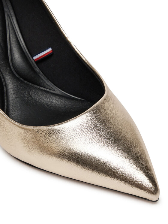 Tommy Hilfiger Tommy Hilfiger Pantofi cu toc subțire FW0FW08156 Auriu