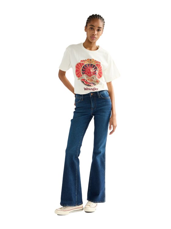 Wrangler Wrangler Jeansy 112386733 Granatowy Bootcut Fit