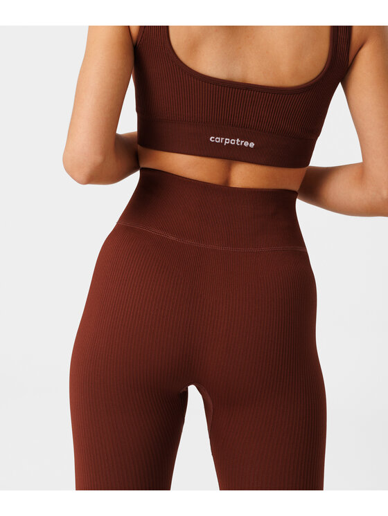 Carpatree Carpatree Legginsy Rib leggings Brązowy Fitted Fit