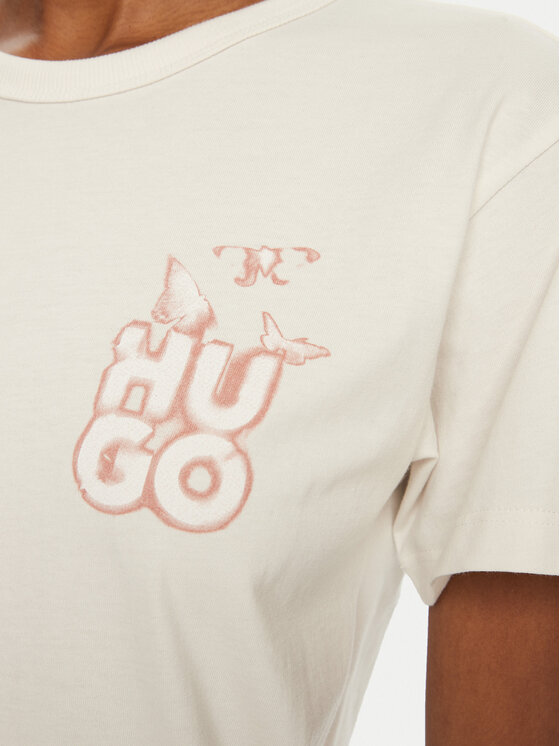 HUGO HUGO Póló Destrel_1 50534246 Ekru Regular Fit