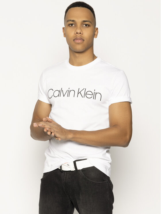 Calvin Klein T-shirt Front Logo K10K104063 Bianco Regular Fit • Modivo.it