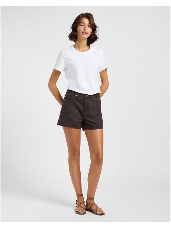 Lee Lee Pantaloncini di jeans CAROL SHORT Marrone Straight Fit