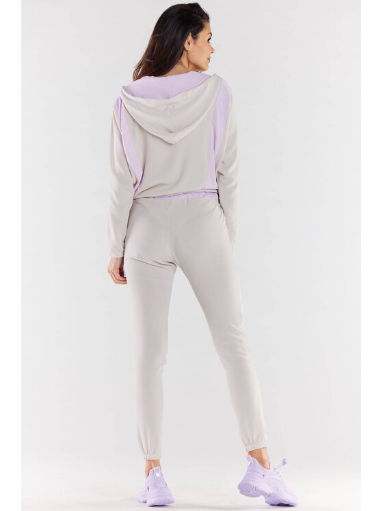 Awama Awama Spodnie damskie A496 Beżowy Basic Fit