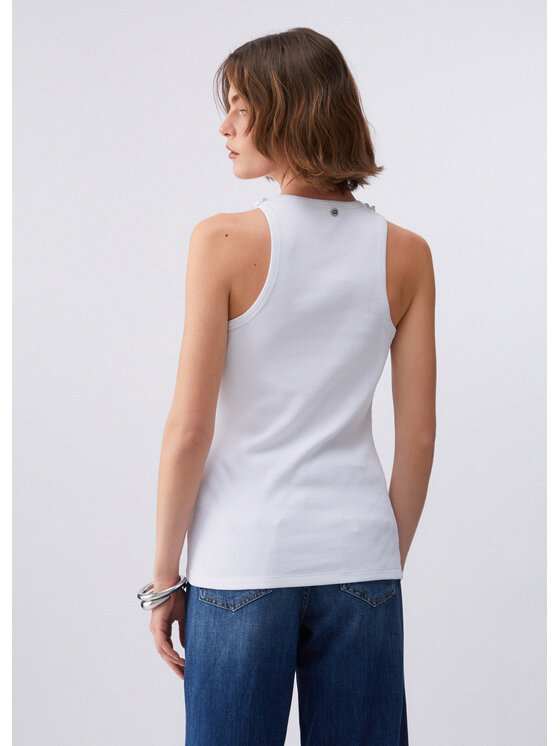 Liu Jo Liu Jo Top UA6354J4822P9716 Biały Regular Fit