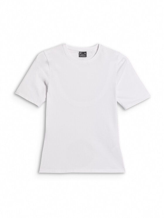 4F 4F T-Shirt ESSENTIAL 3 Biały Slim Fit