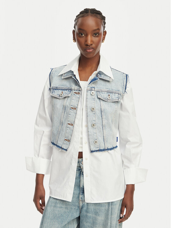 HUGO Vestă elegantă Garis B 50557076 Albastru deschis Regular Fit