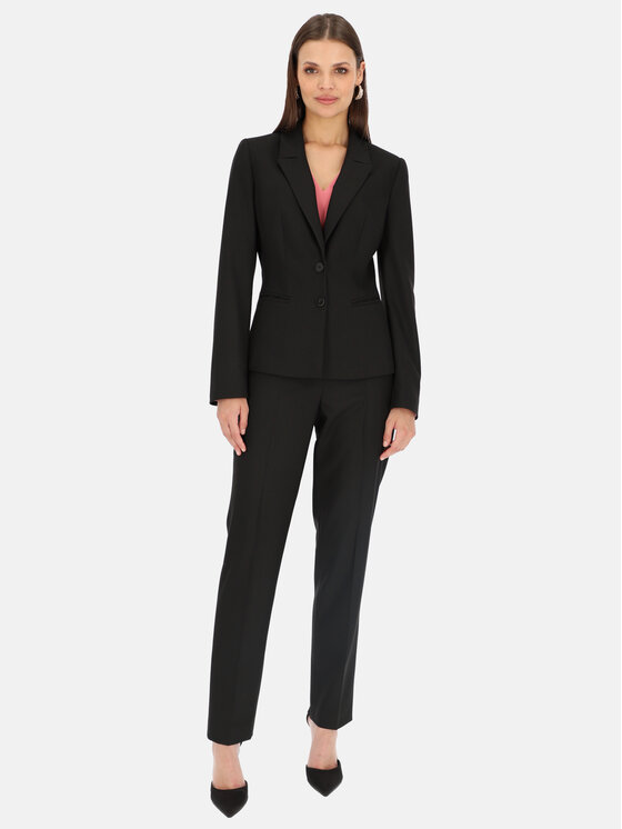 Potis & Verso Potis & Verso Spodnie garniturowe Jasmina Czarny Regular Fit