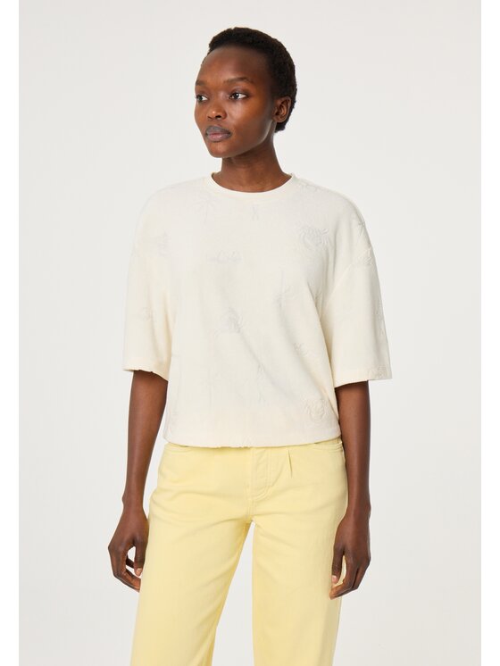 Fabienne Chapot Fabienne Chapot T-Shirt 6057-1607-173 Beżowy Loose Fit