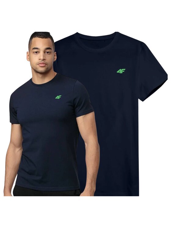 4F 4F T-Shirt 4FWSS26TTSHM4483-31S Granatowy Regular Fit