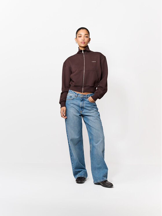 La Mania La Mania Bluza PIN Brązowy Basic Fit