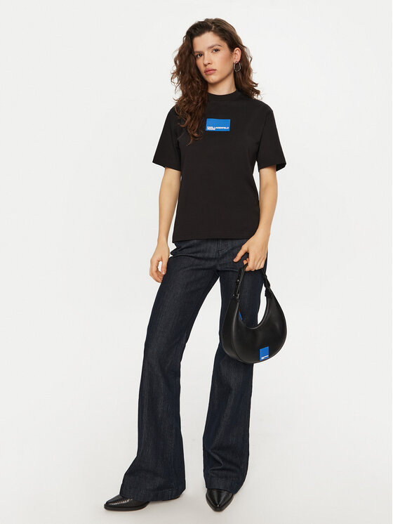 Karl Lagerfeld Jeans Karl Lagerfeld Jeans T-Shirt A1W17006 Czarny Regular Fit