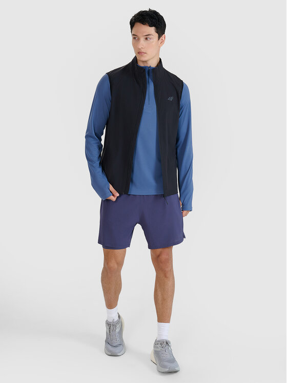 4F 4F Kamizelka BLAST Czarny Slim Fit