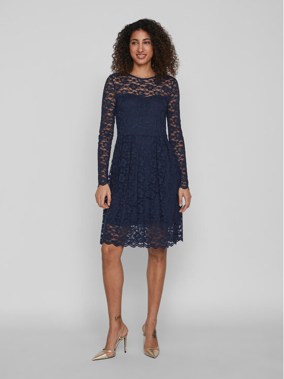 Vila Vila Cocktail obleka Kalila 14078211 Mornarsko modra Regular Fit