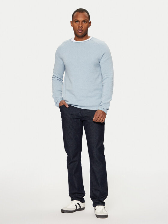 Jack & Jones Jack & Jones Sweter 12157321 Błękitny Regular Fit