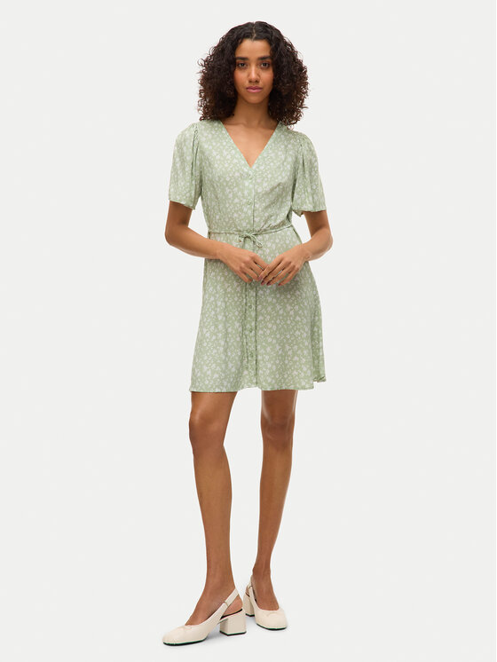 Vero Moda Vero Moda Letní šaty Alba 10292845 Zelená Regular Fit