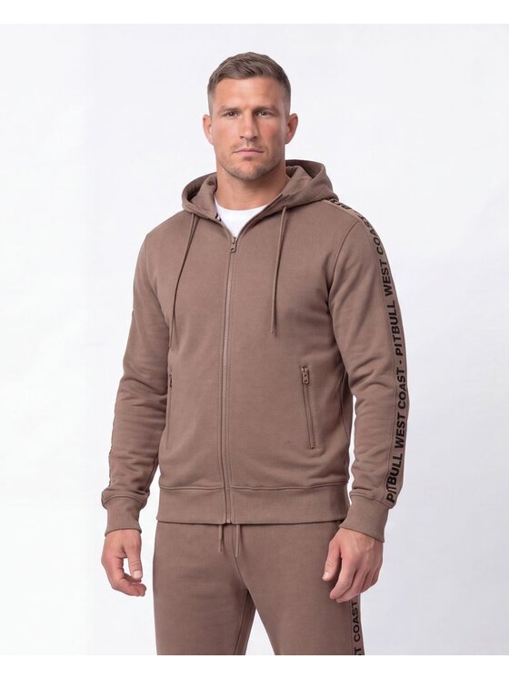 PITBULL PITBULL Bluza ARBOR TAPE Brązowy Regular Fit