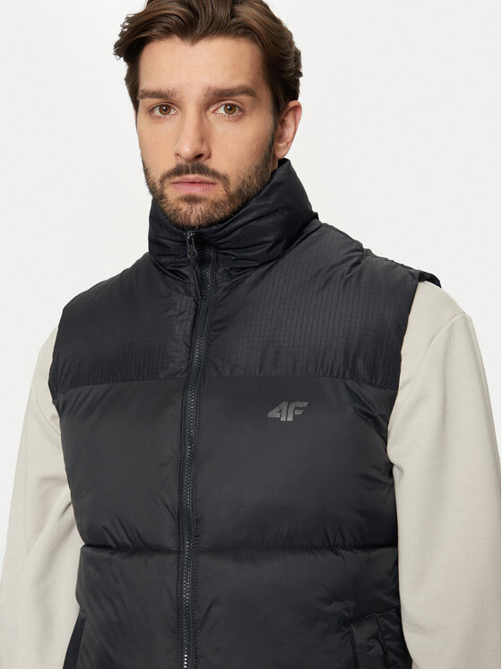 4F 4F Kamizelka 4FWAW24TVJAM147 Czarny Regular Fit