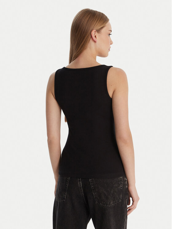 Guess Jeans Guess Jeans Top W6RP20 KA0H1 Černá Slim Fit