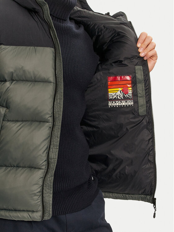 Napapijri Napapijri Žieminė striukė A-Hornelen NP0A4GLL Žalia Regular Fit