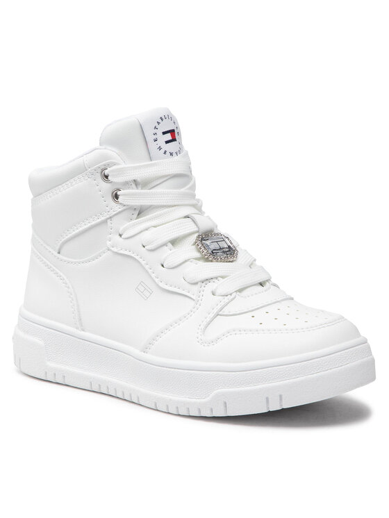 Tommy Hilfiger Tommy Hilfiger Sneakersy High T Top Lace-Up Sneaker T3A9-32339-1435 M Biały