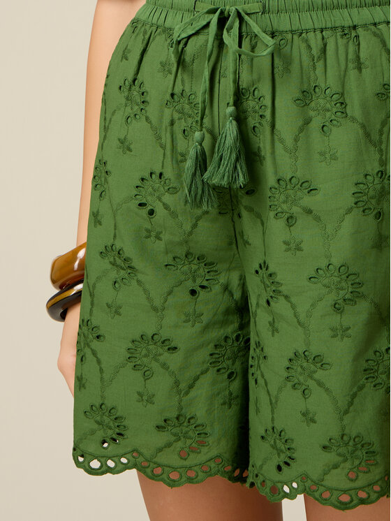 Oltre Oltre Pantaloncini di tessuto P054J002549N015 Verde Regular Fit