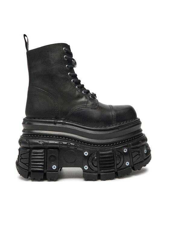 NEW ROCK Anfibi M-MILI083CCT-C4 Nero, taglia : 41