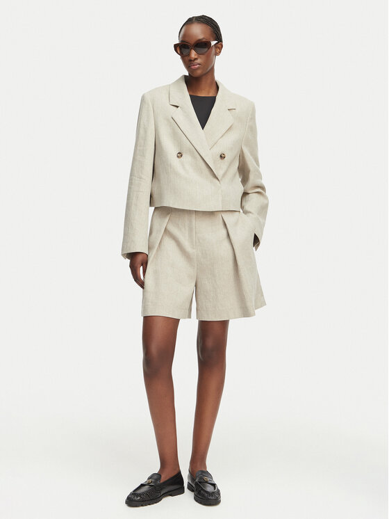 BOSS BOSS Шорти з тканини Tojuna 50558545 Бежевий Relaxed Fit