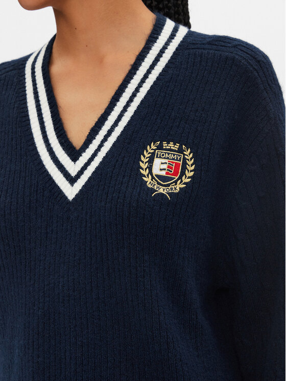 Tommy Jeans Tommy Jeans Pletena obleka DW0DW19810 Mornarsko modra Relaxed Fit