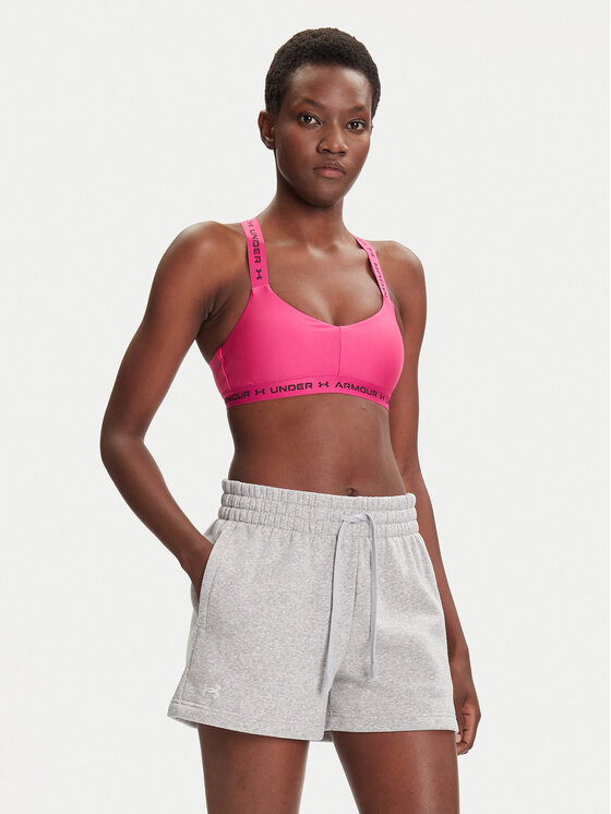 Under Armour Biustonosz sportowy Crossback Low 1361033-686 Różowy Compression Fit