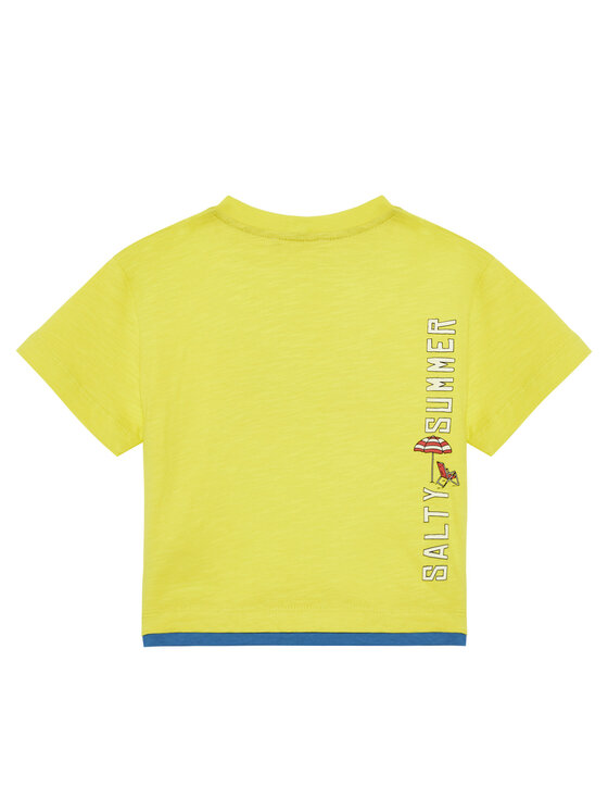 United Colors Of Benetton United Colors Of Benetton T-särk 3SLUG10JF Kollane Regular Fit