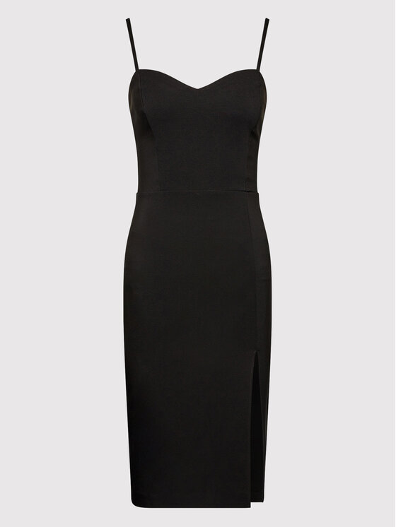 Kontatto Kontatto Coctailkleid B4191 Schwarz Slim Fit