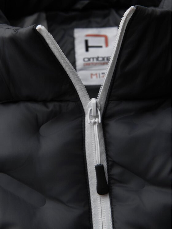Ombre Ombre Kurtka zimowa OM-JALP-0206 Szary Active Fit