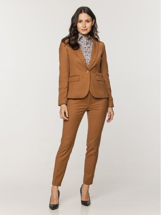 Willsoor Willsoor Marynarka 67871 Brązowy Regular Fit
