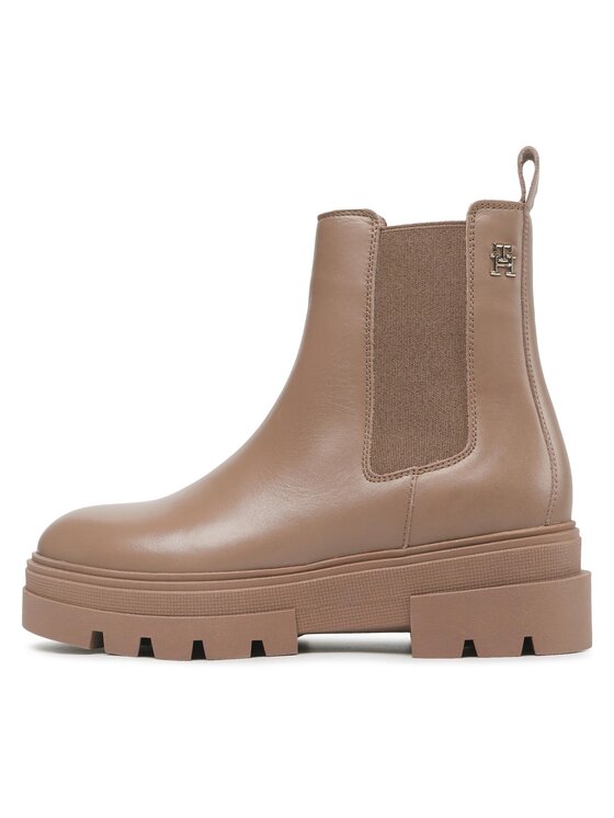 Tommy Hilfiger Tommy Hilfiger Боти тип челси Monochromatic Chelsea Boot FW0FW06899 Бежов