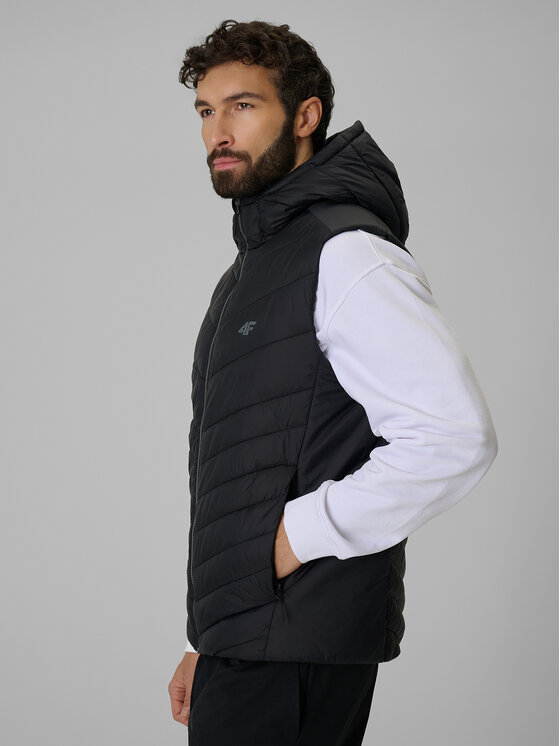 4F 4F Kamizelka EVERYDAY ACTIVE Czarny Regular Fit