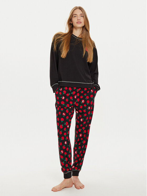 DKNY DKNY Pyžamo YI90025 Černá Regular Fit