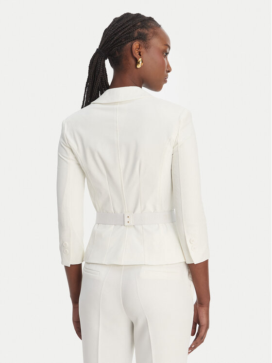 Elisabetta Franchi Elisabetta Franchi Švarkas GI-224-61E2-V590 Balta Regular Fit