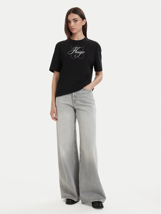 HUGO HUGO Majica Dashire_5 50566678 Črna Relaxed Fit