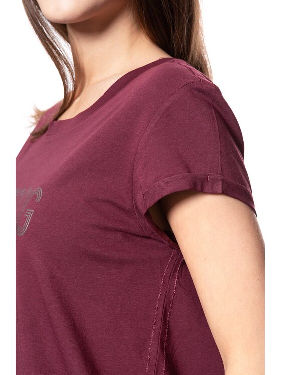 Mustang Mustang T-Shirt ALINA C PRINT Czerwony Regular Fit