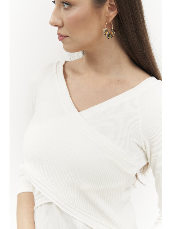 Ciepielewska Ciepielewska Sukienka codzienna ANGELA Biały Flattering Fit