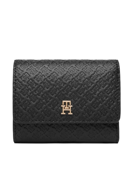 Tommy Hilfiger Tommy Hilfiger Novčanik Th Icon Trifold Mono AW0AW18484 Crna