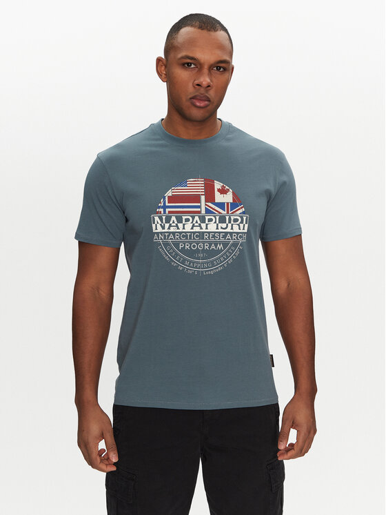 Napapijri Napapijri T-shirt S-Turin NP0A4HQG Plava Regular Fit