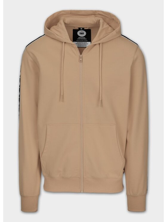 PITBULL PITBULL Bluza Bluza męska rozpinana z kapturem TAPE NUGGET L Beżowy Regular Fit