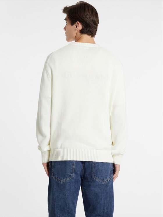 Guess Jeans Guess Jeans Sweter 168473 Biały Classic Fit