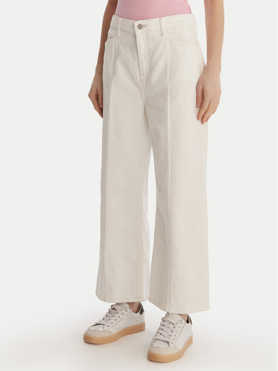 Guess Guess Blugi W6RA1H D6521 Alb Wide Leg
