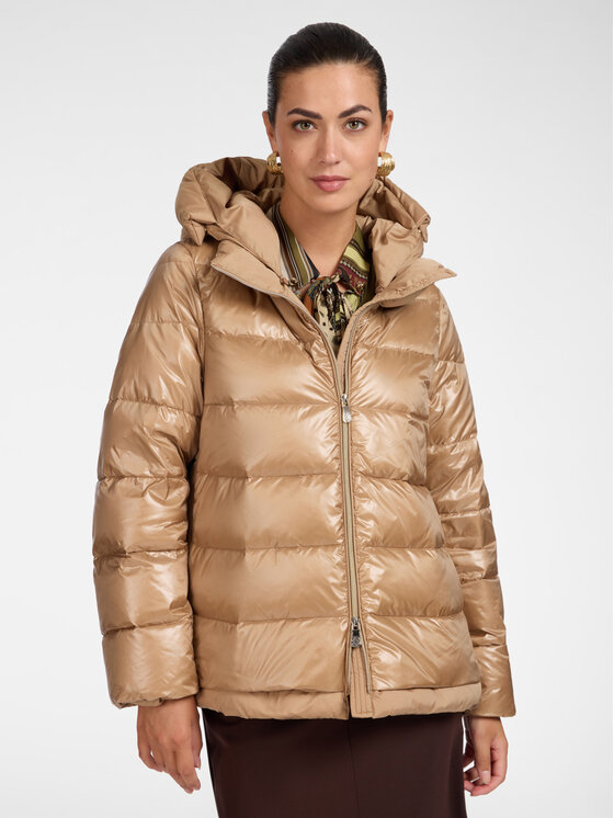 Elena Mirò Elena Mirò Giubbotto piumino F807P000221N012 Crema Regular Fit