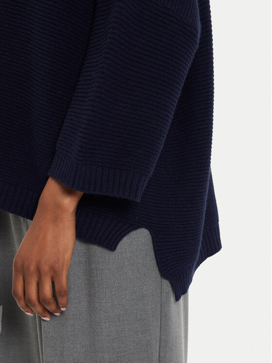 Kontatto Kontatto Rollkragenpullover 3M0213 Dunkelblau Relaxed Fit
