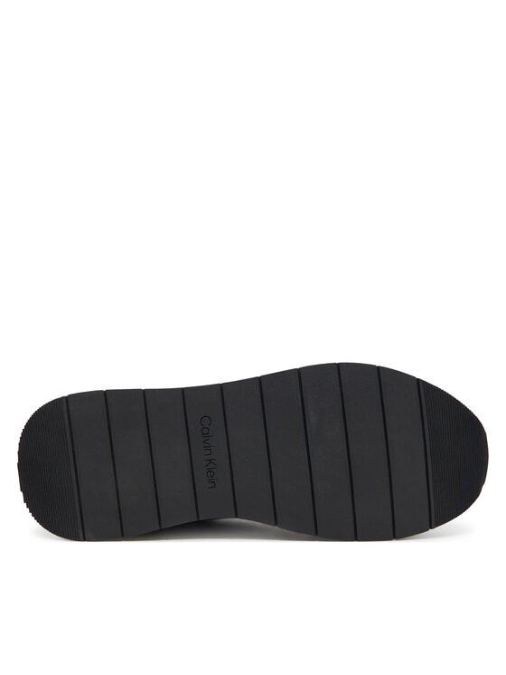 Calvin Klein Calvin Klein Сникърси Low Prof Runn Laceup Rubb Lth HM0HM01707 Черен