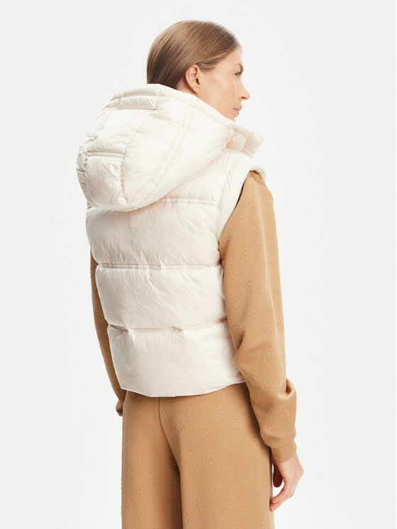 Guess Guess Bezrękawnik W5YL11 WHDO2 Écru Regular Fit