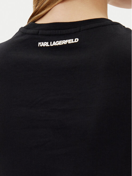 KARL LAGERFELD KARL LAGERFELD T-shirt A2W17112 Crna Regular Fit
